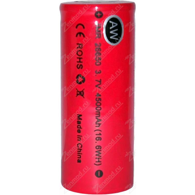 Фото и внешний вид — AW 26650 4500mAh IMR