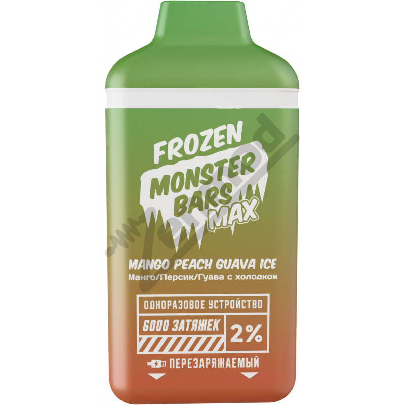Фото и внешний вид — Frozen Monster Bars Max 6000 - Mango Peach Guava Ice